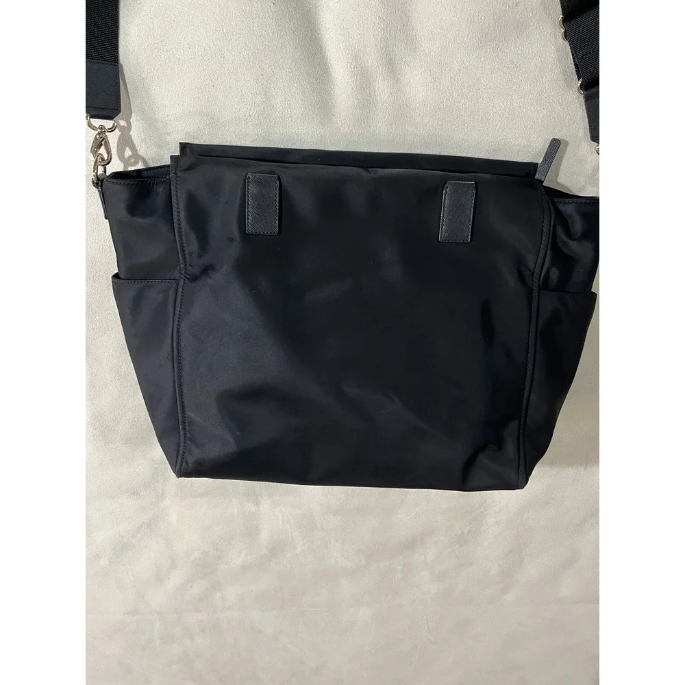 Kate Spade New York Black Nylon Diaper Bag Messenger Shoulder Bag